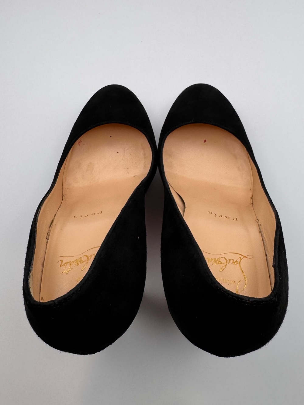 Christian Louboutin Bibi 140 Black Suede Platform Pumps EU 36.5 - Picture 5 of 7